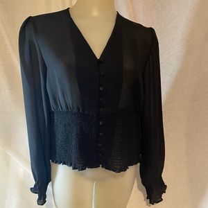 ❗️Vintage❗️Milano Sheer Black Blouse